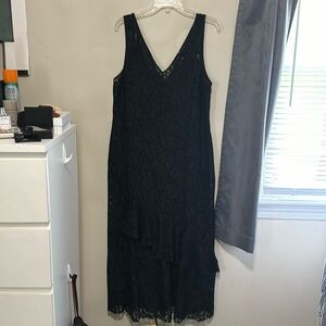 H&M Black Lace Midi Dress